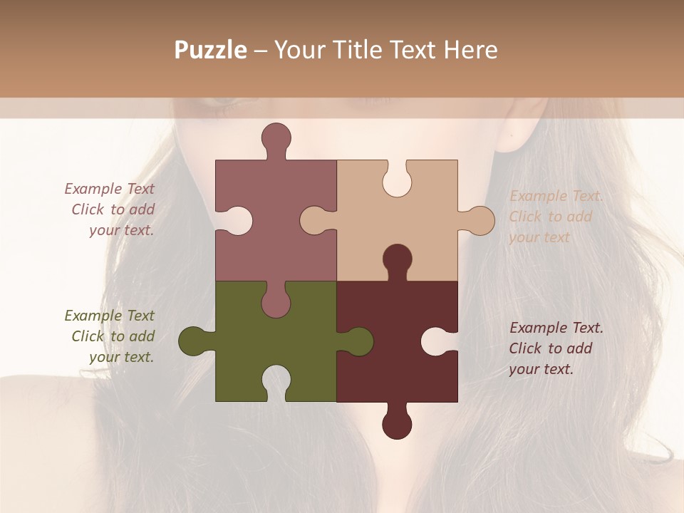 One Piece Human Hair Extensions Clip PowerPoint Template