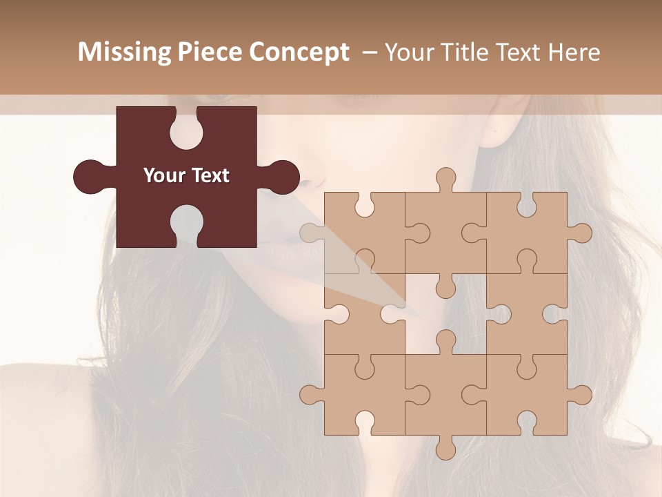 One Piece Human Hair Extensions Clip PowerPoint Template