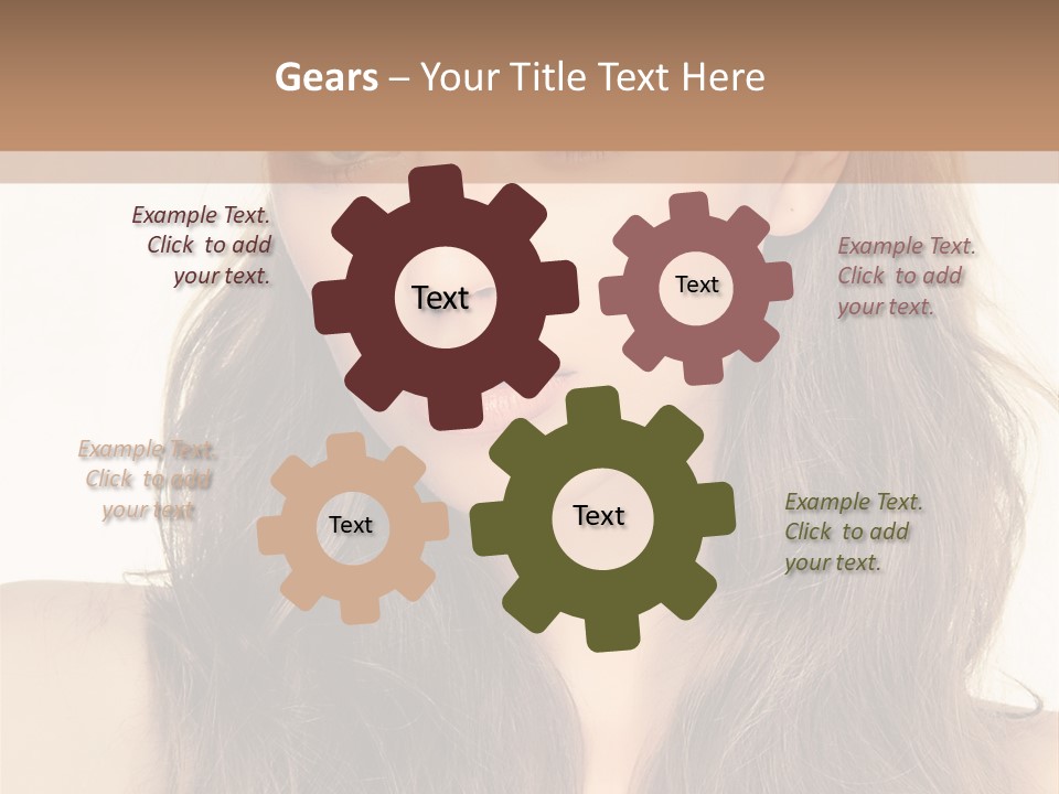 One Piece Human Hair Extensions Clip PowerPoint Template