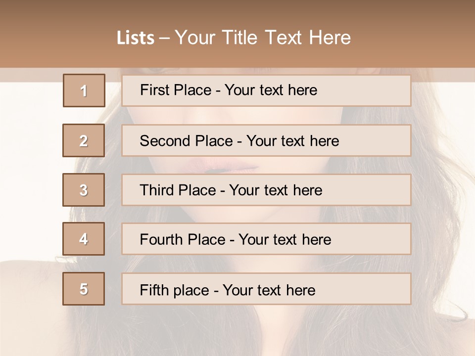 One Piece Human Hair Extensions Clip PowerPoint Template
