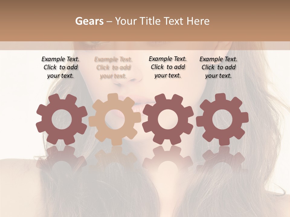 One Piece Human Hair Extensions Clip PowerPoint Template