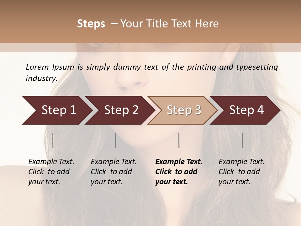 One Piece Human Hair Extensions Clip PowerPoint Template