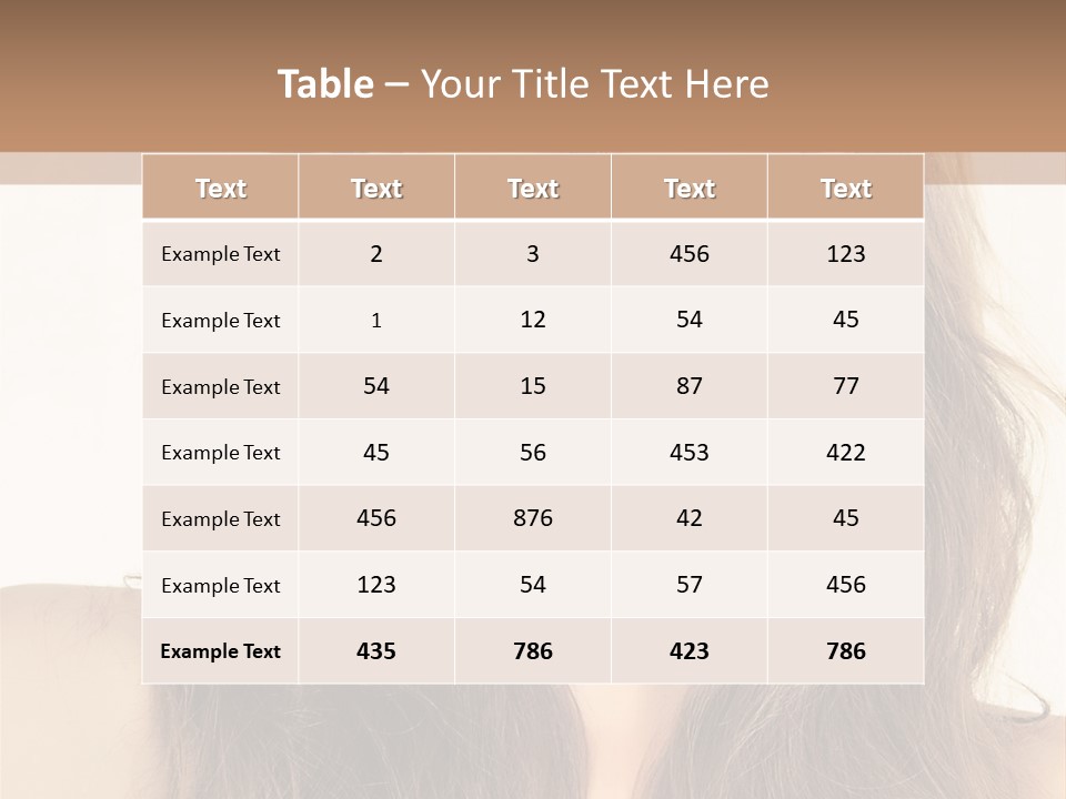 One Piece Human Hair Extensions Clip PowerPoint Template