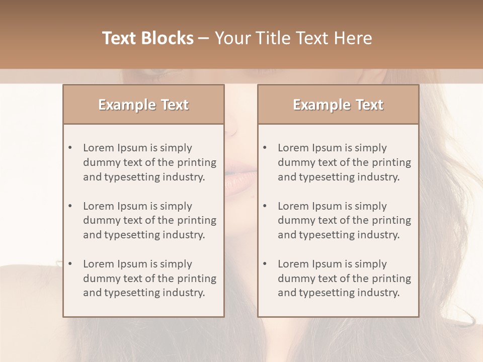 One Piece Human Hair Extensions Clip PowerPoint Template