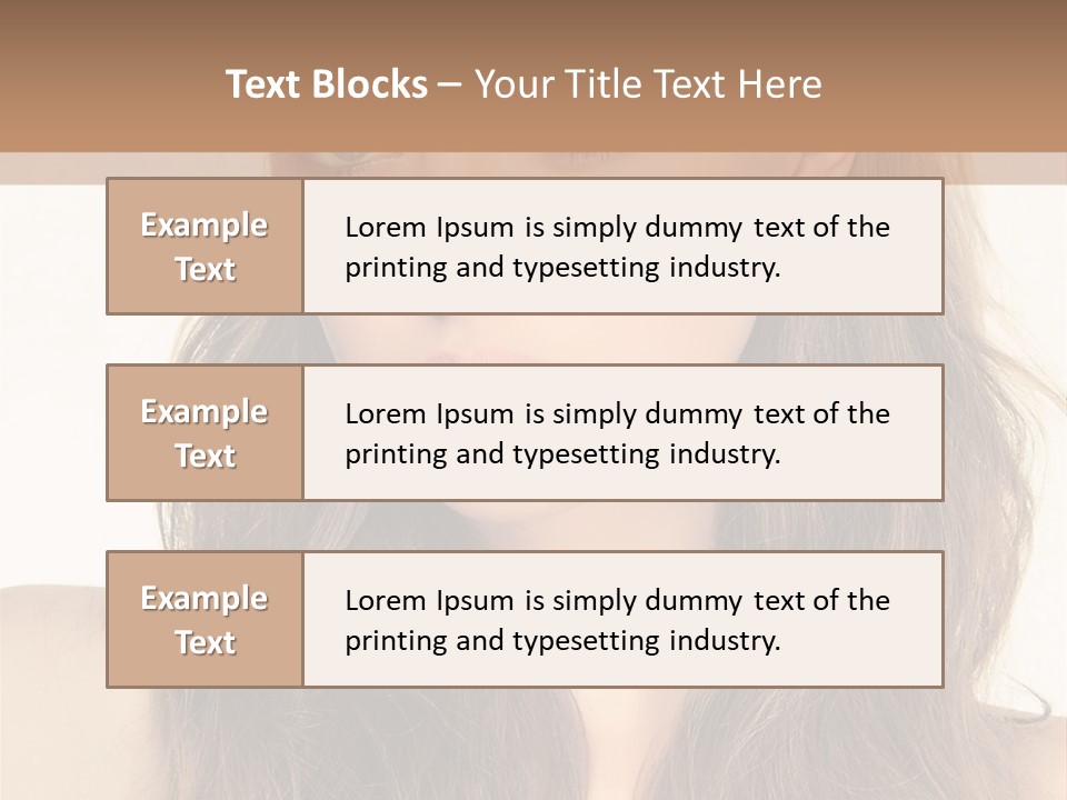 One Piece Human Hair Extensions Clip PowerPoint Template