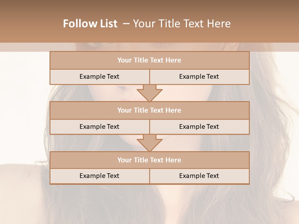 One Piece Human Hair Extensions Clip PowerPoint Template