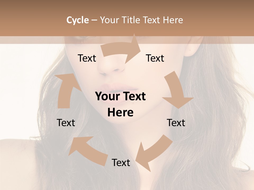 One Piece Human Hair Extensions Clip PowerPoint Template