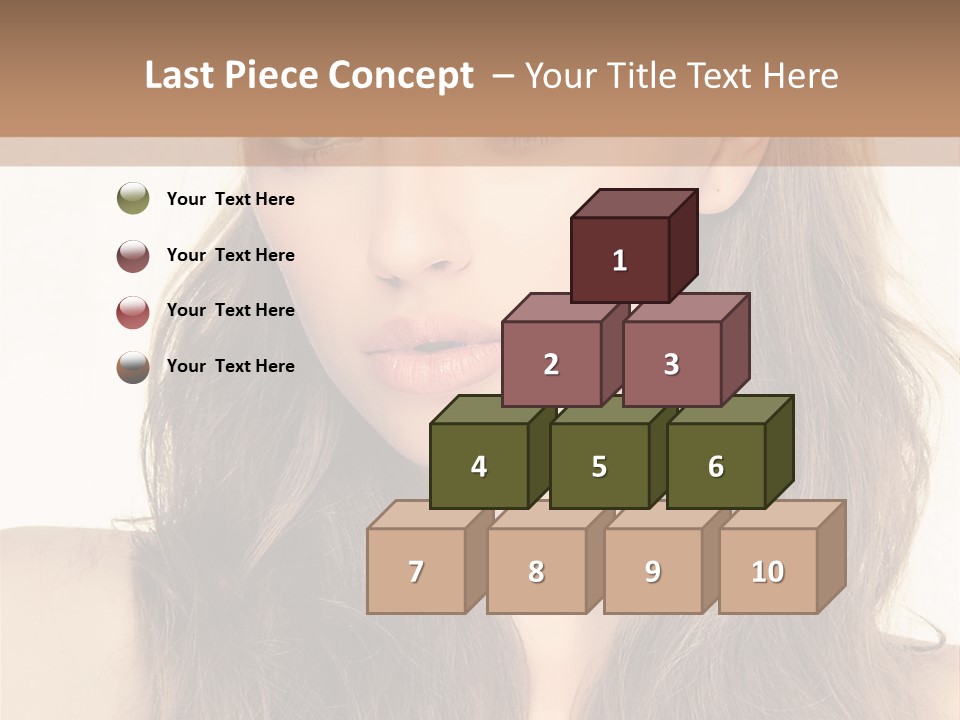 One Piece Human Hair Extensions Clip PowerPoint Template