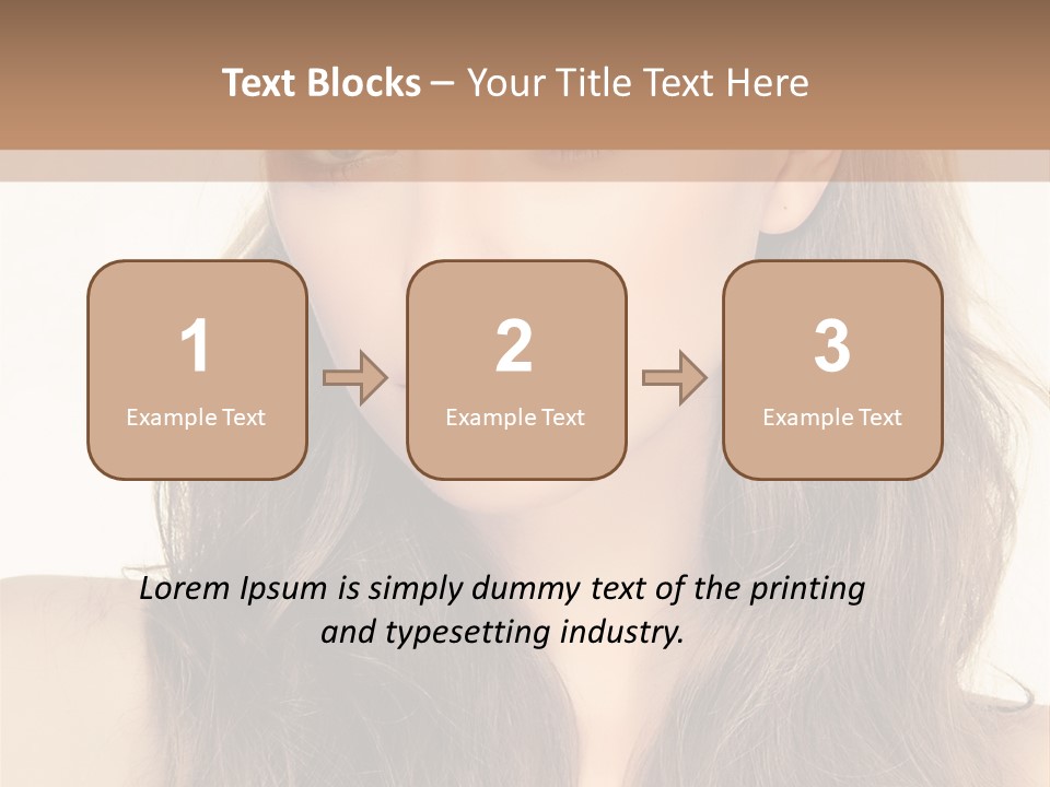 One Piece Human Hair Extensions Clip PowerPoint Template