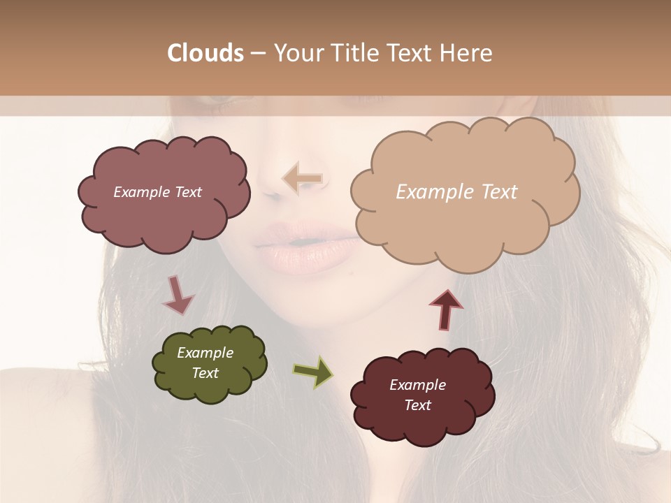 One Piece Human Hair Extensions Clip PowerPoint Template