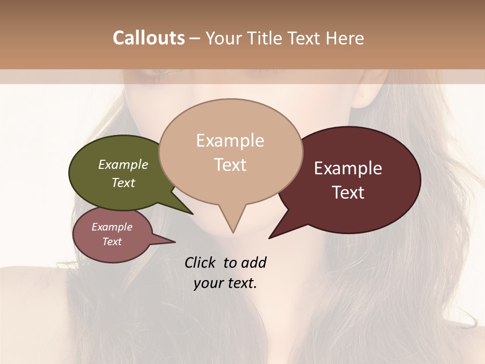 One Piece Human Hair Extensions Clip PowerPoint Template