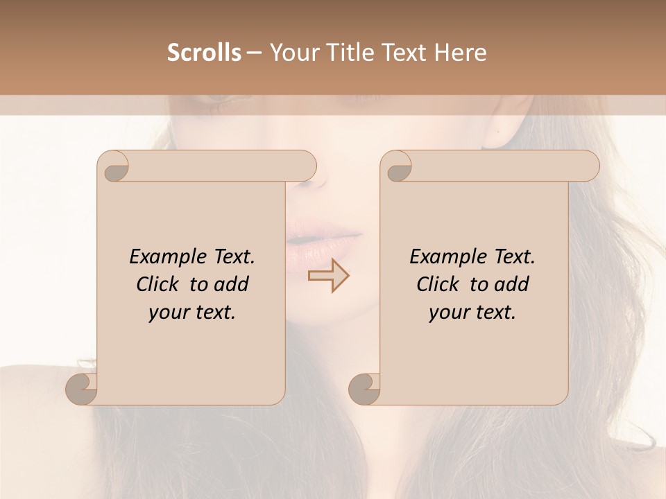 One Piece Human Hair Extensions Clip PowerPoint Template