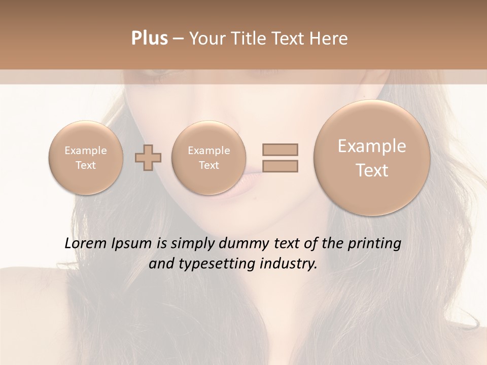 One Piece Human Hair Extensions Clip PowerPoint Template