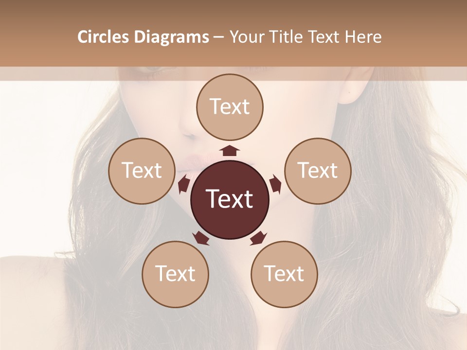 One Piece Human Hair Extensions Clip PowerPoint Template