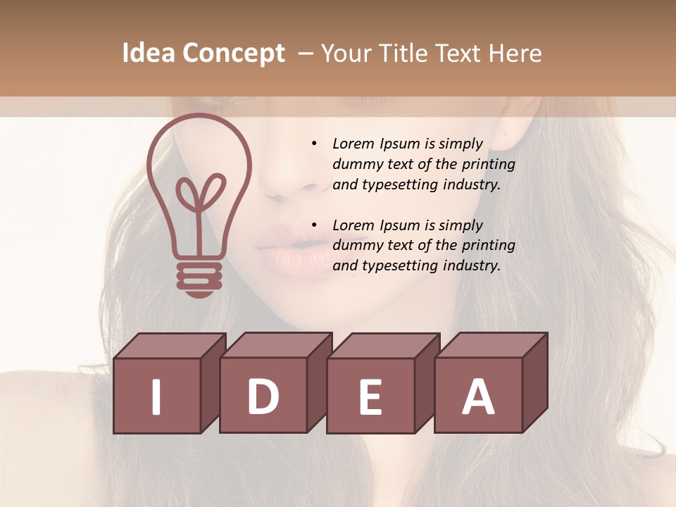 One Piece Human Hair Extensions Clip PowerPoint Template