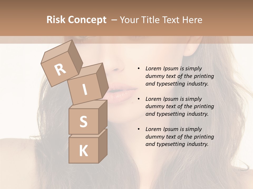 One Piece Human Hair Extensions Clip PowerPoint Template