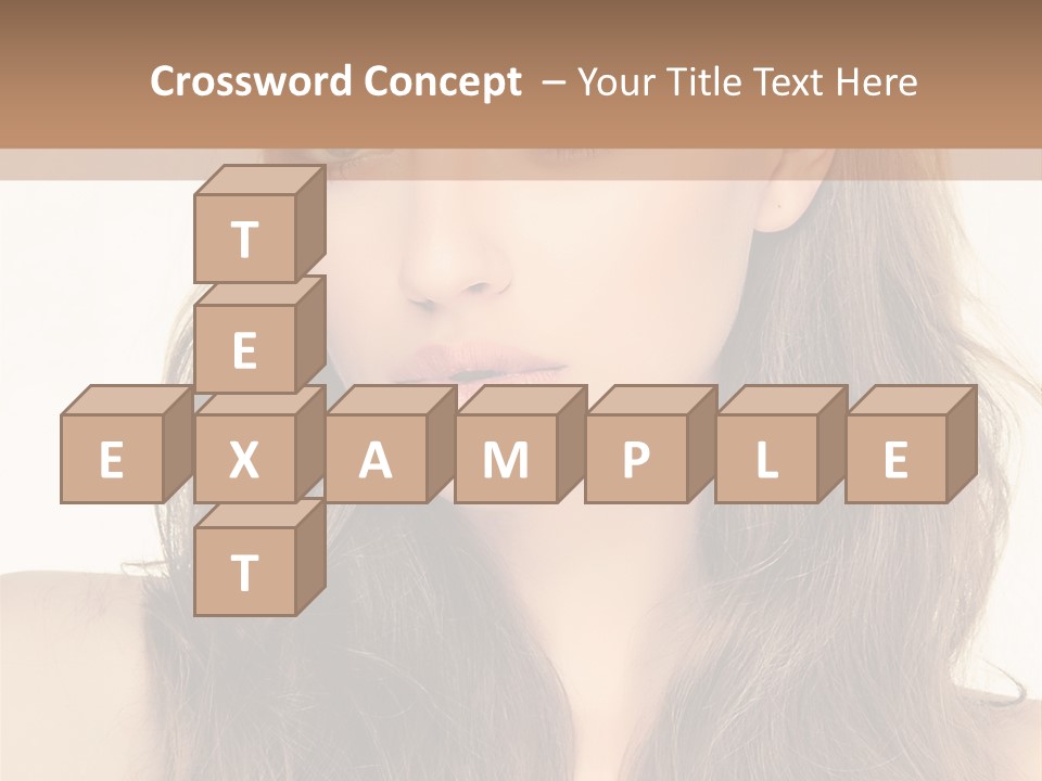 One Piece Human Hair Extensions Clip PowerPoint Template