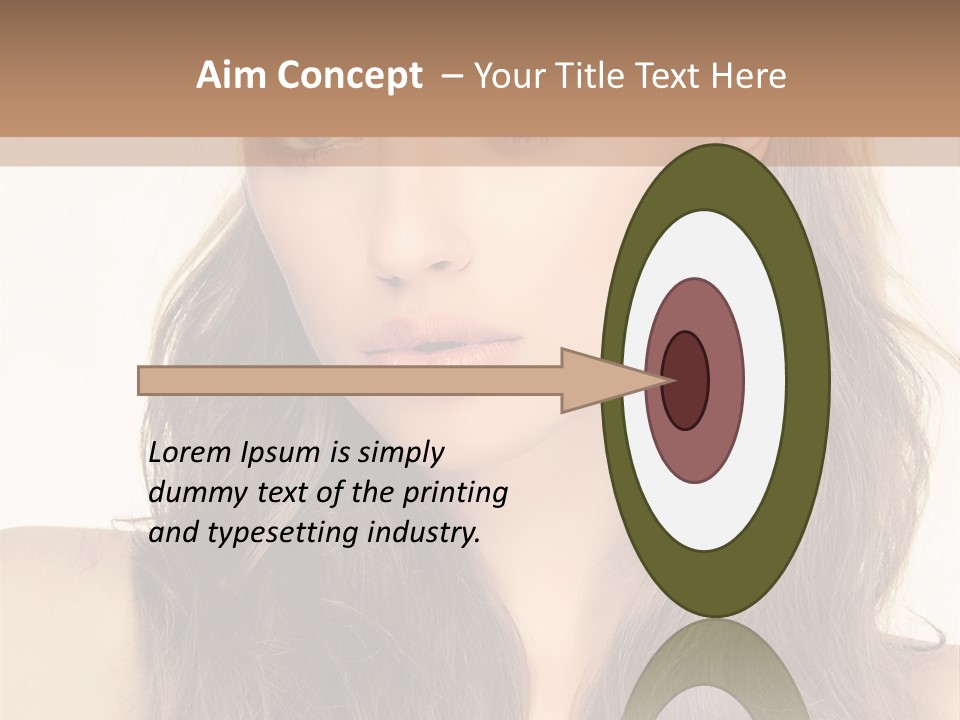 One Piece Human Hair Extensions Clip PowerPoint Template