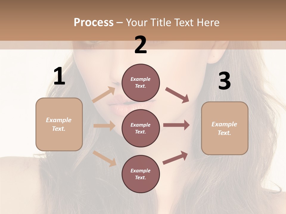 One Piece Human Hair Extensions Clip PowerPoint Template