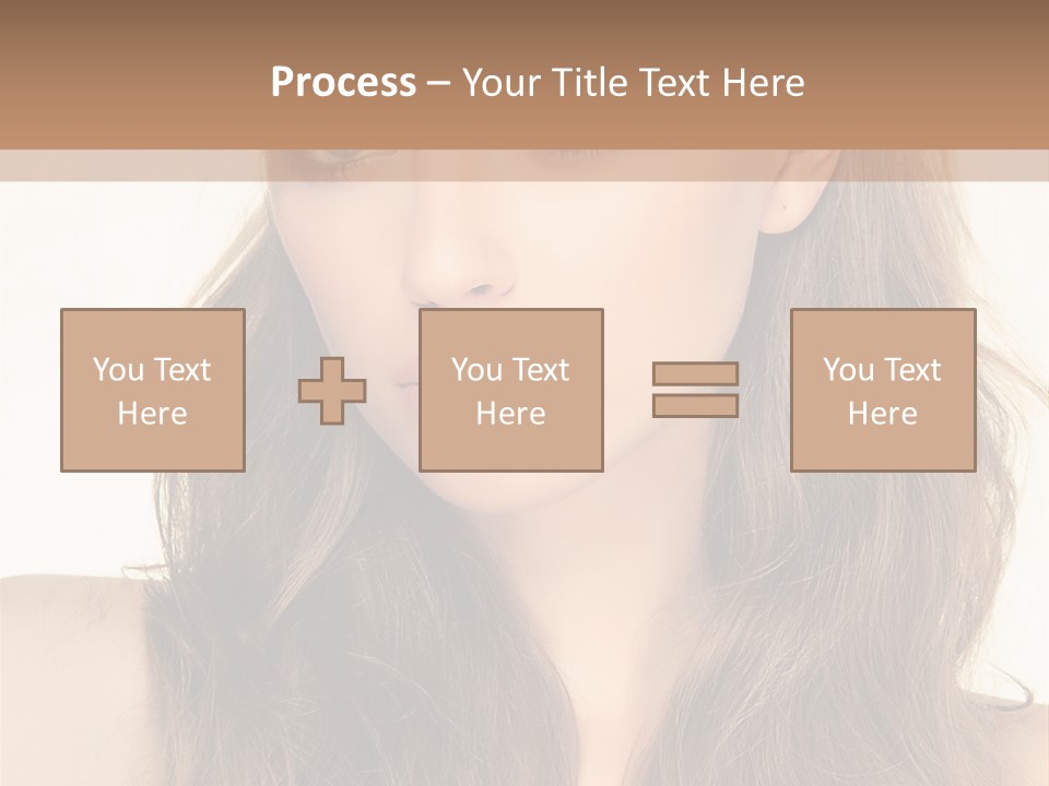 One Piece Human Hair Extensions Clip PowerPoint Template