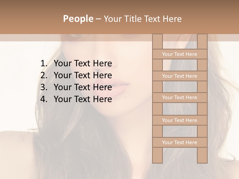 One Piece Human Hair Extensions Clip PowerPoint Template