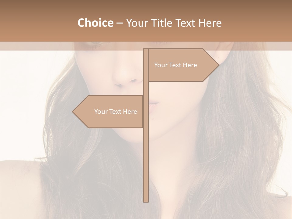 One Piece Human Hair Extensions Clip PowerPoint Template