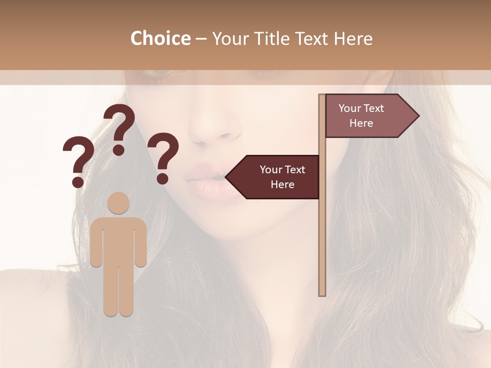 One Piece Human Hair Extensions Clip PowerPoint Template