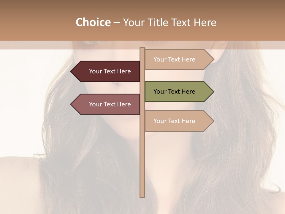 One Piece Human Hair Extensions Clip PowerPoint Template