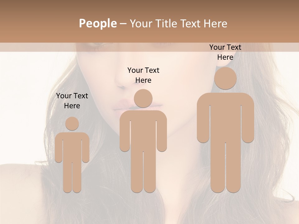 One Piece Human Hair Extensions Clip PowerPoint Template