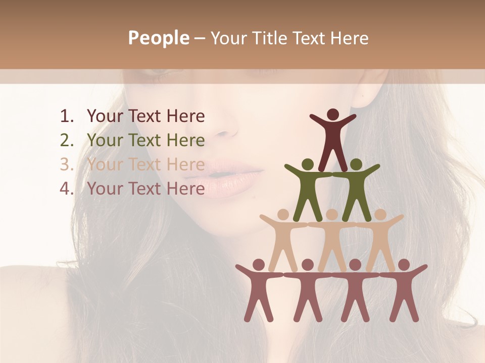 One Piece Human Hair Extensions Clip PowerPoint Template