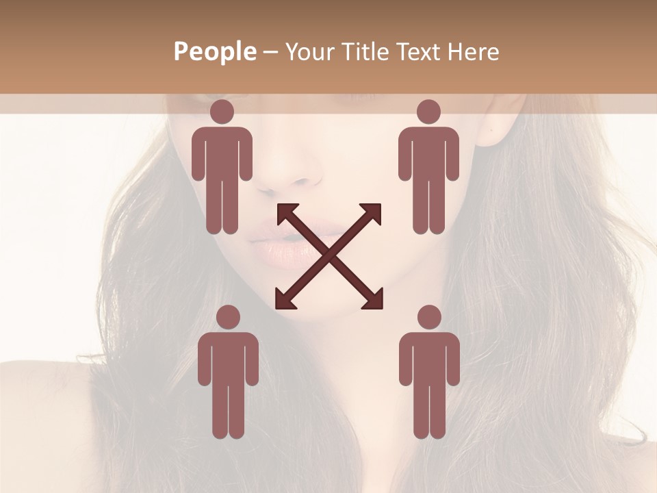 One Piece Human Hair Extensions Clip PowerPoint Template