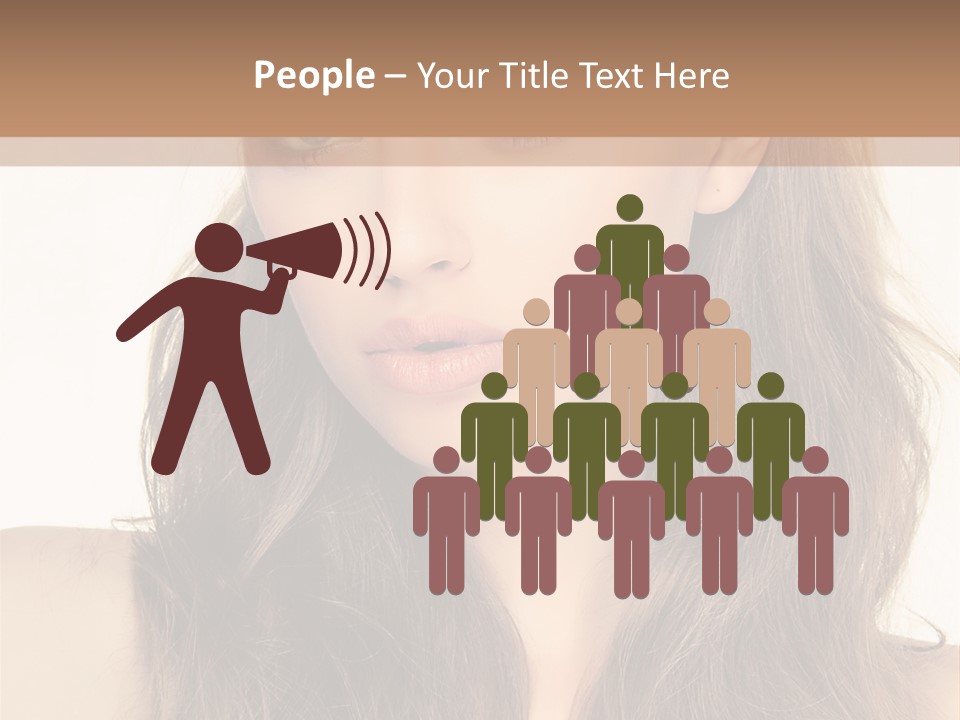 One Piece Human Hair Extensions Clip PowerPoint Template