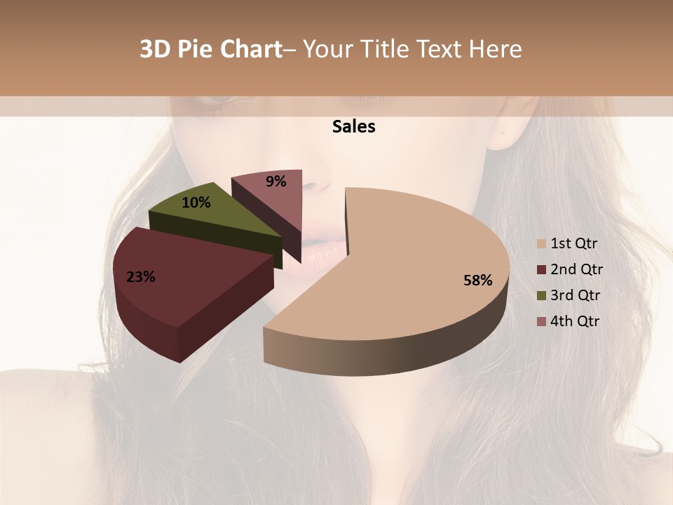 One Piece Human Hair Extensions Clip PowerPoint Template