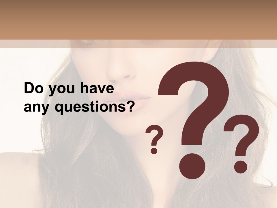 One Piece Human Hair Extensions Clip PowerPoint Template