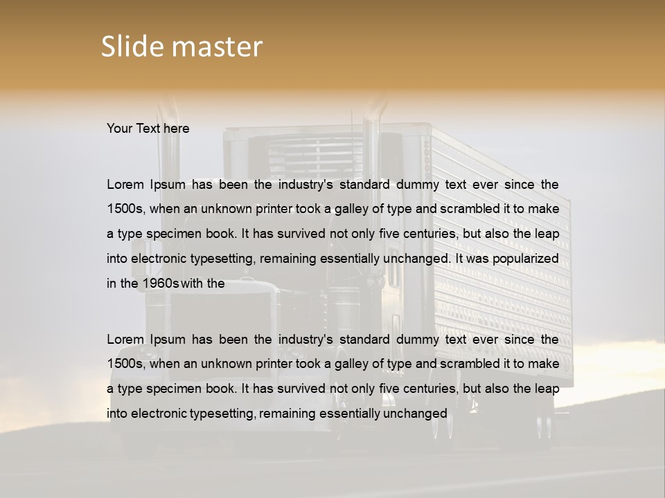 Truck Driving PowerPoint Template