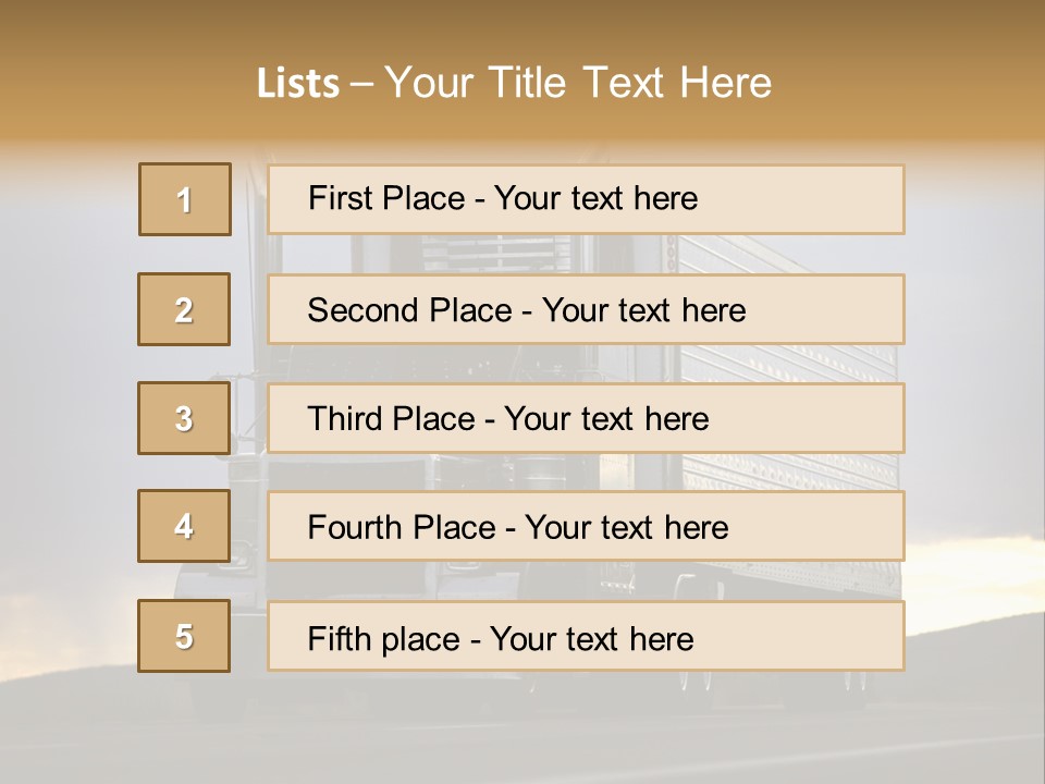 Truck Driving PowerPoint Template