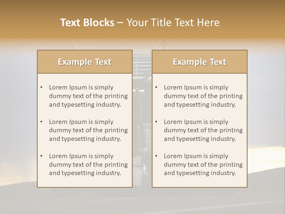 Truck Driving PowerPoint Template