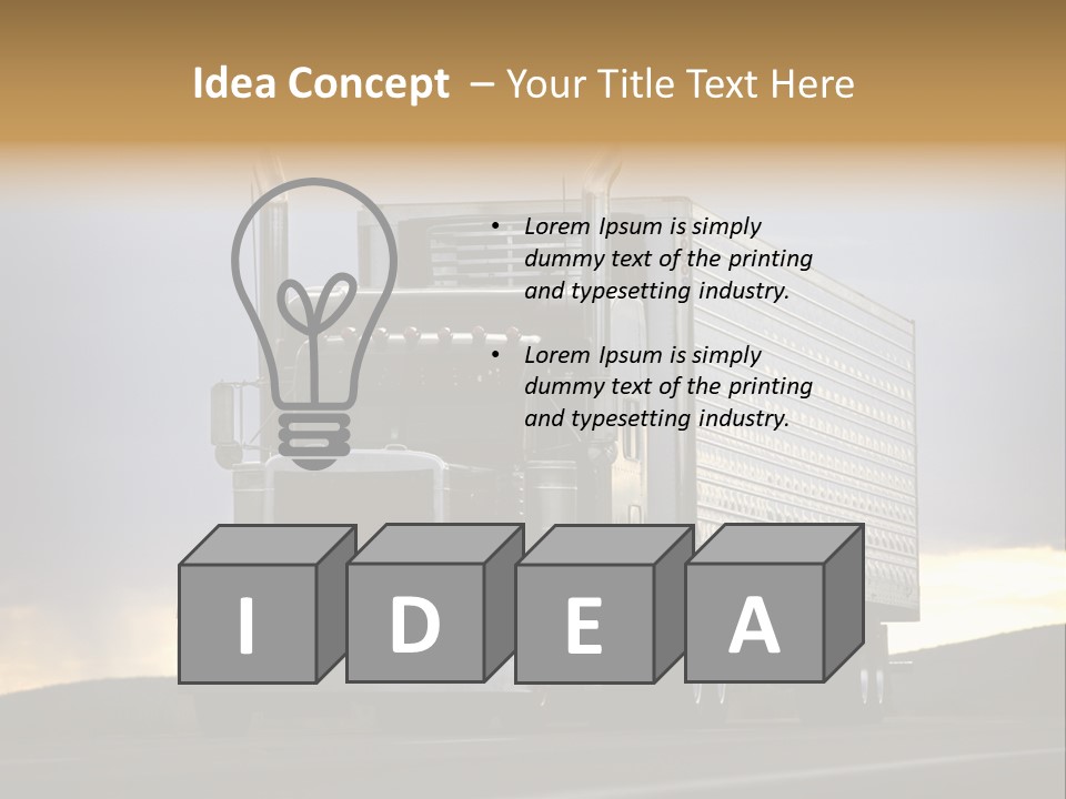 Truck Driving PowerPoint Template