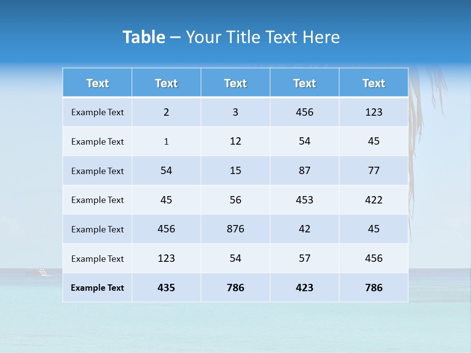 Palm Trees Cruise Ship PowerPoint Template