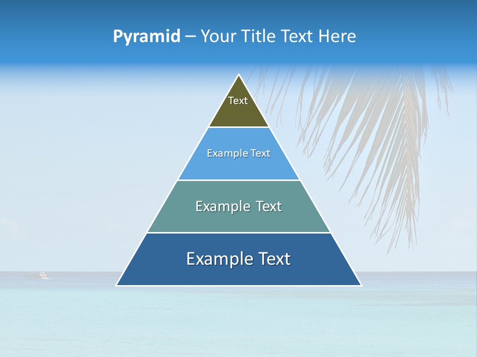 Palm Trees Cruise Ship PowerPoint Template