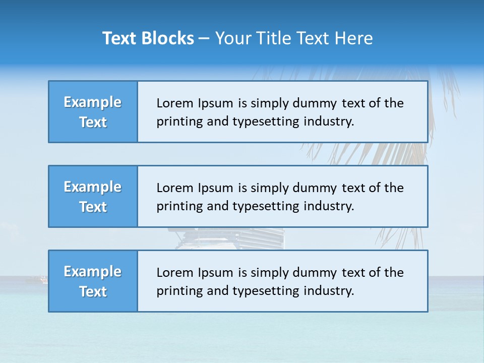 Palm Trees Cruise Ship PowerPoint Template