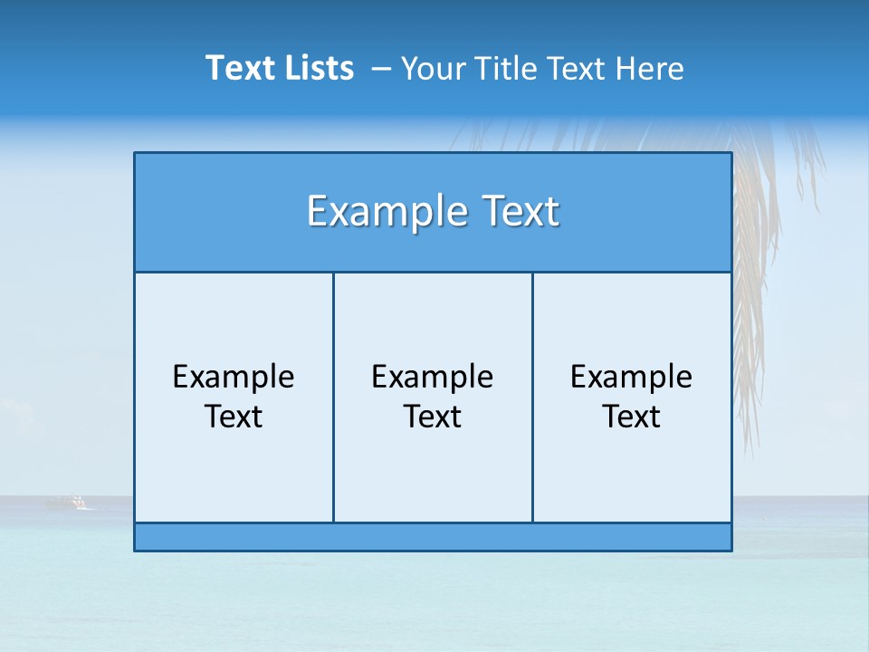 Palm Trees Cruise Ship PowerPoint Template