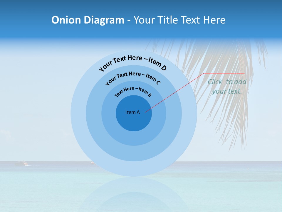 Palm Trees Cruise Ship PowerPoint Template