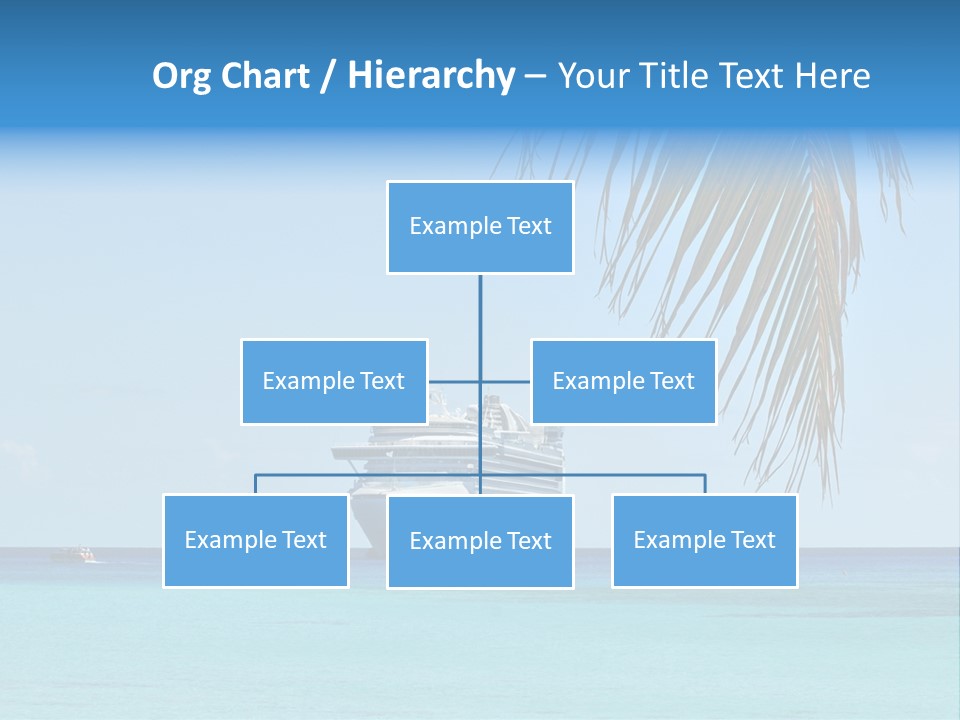 Palm Trees Cruise Ship PowerPoint Template