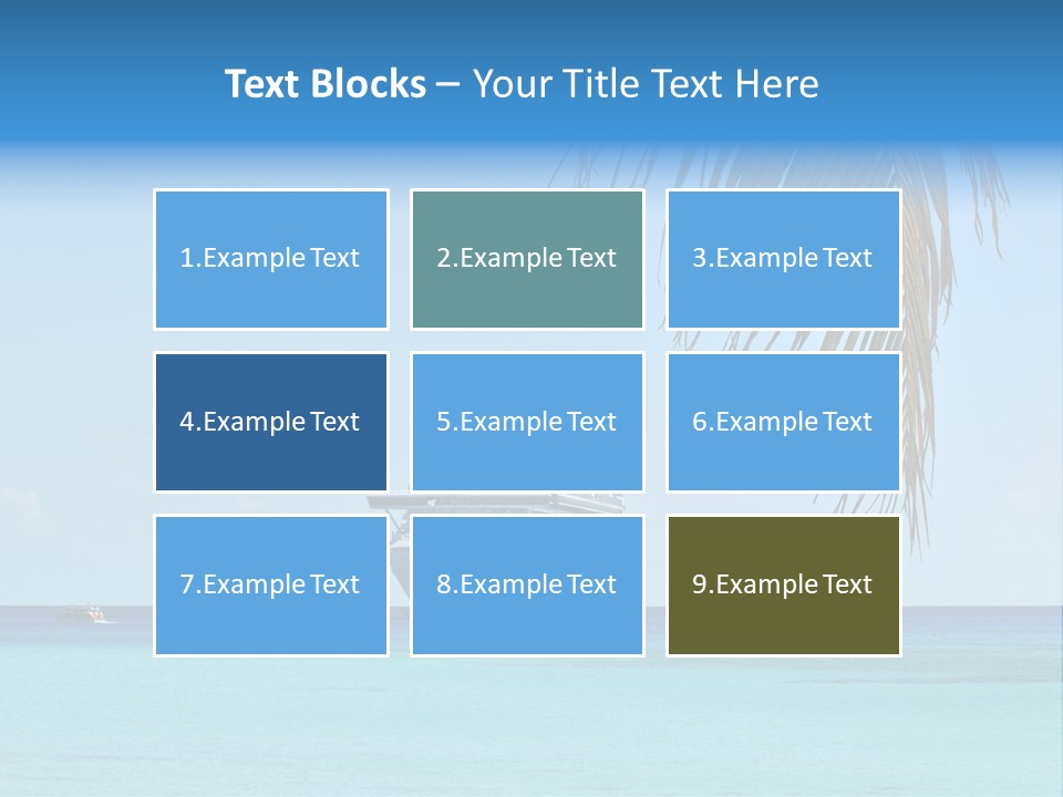 Palm Trees Cruise Ship PowerPoint Template