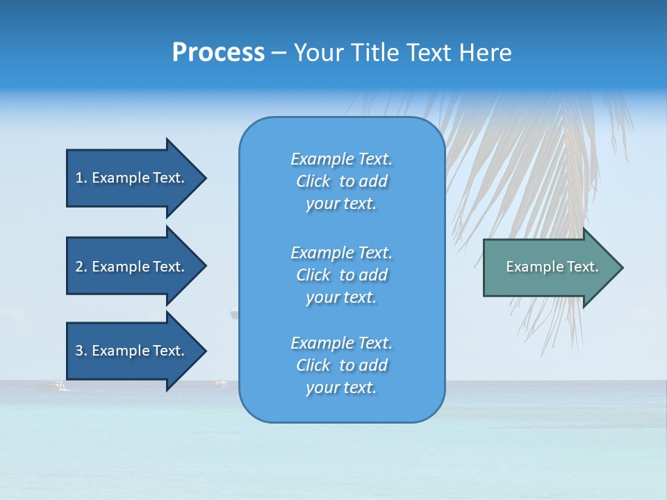 Palm Trees Cruise Ship PowerPoint Template