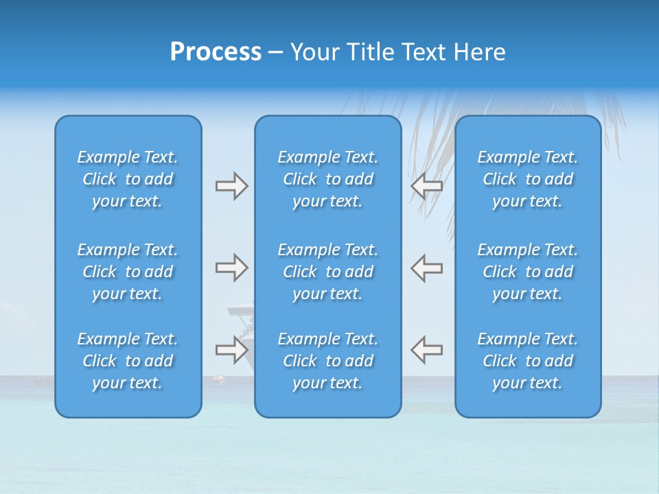 Palm Trees Cruise Ship PowerPoint Template