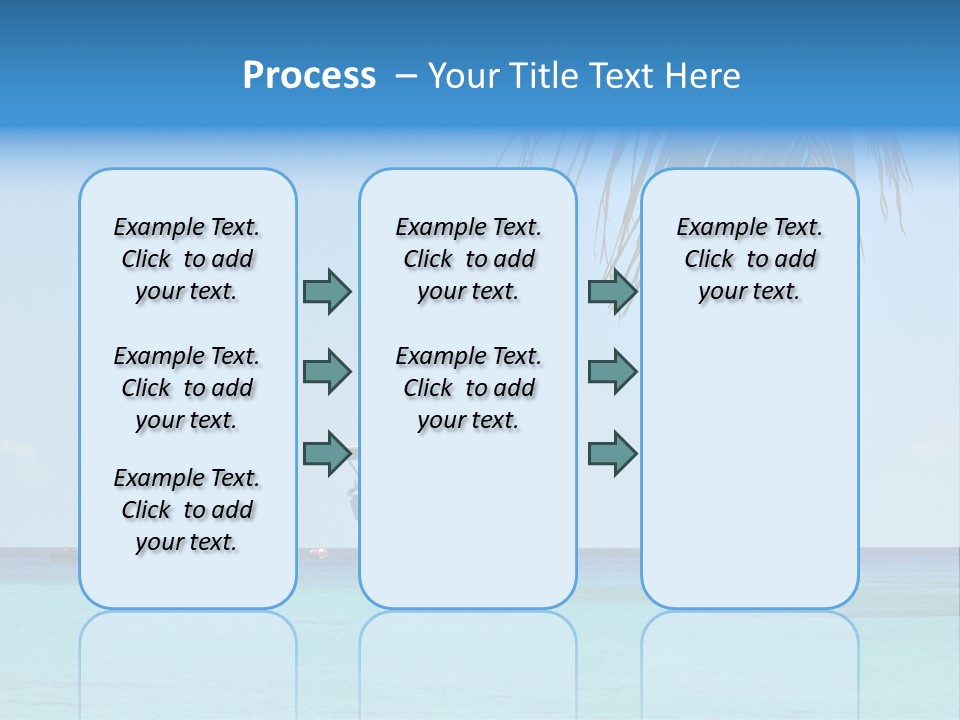 Palm Trees Cruise Ship PowerPoint Template