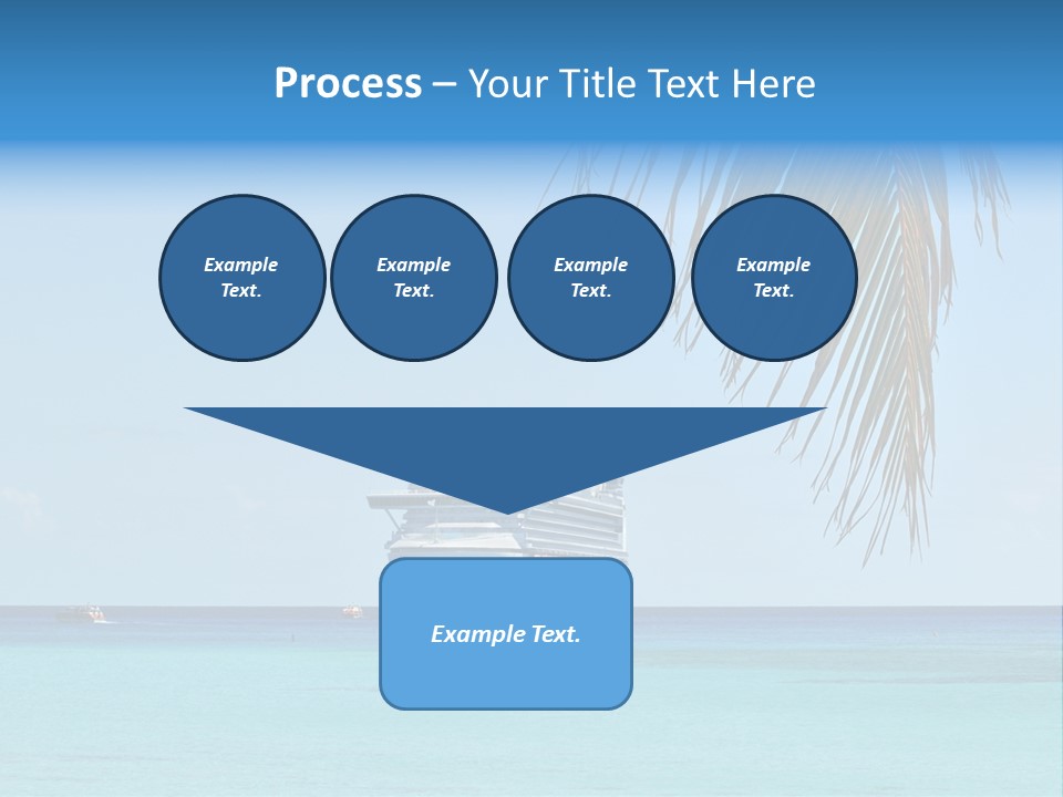 Palm Trees Cruise Ship PowerPoint Template