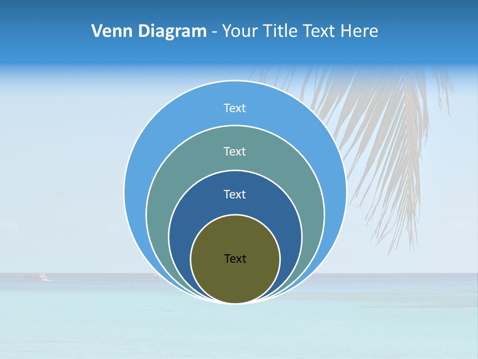 Palm Trees Cruise Ship PowerPoint Template